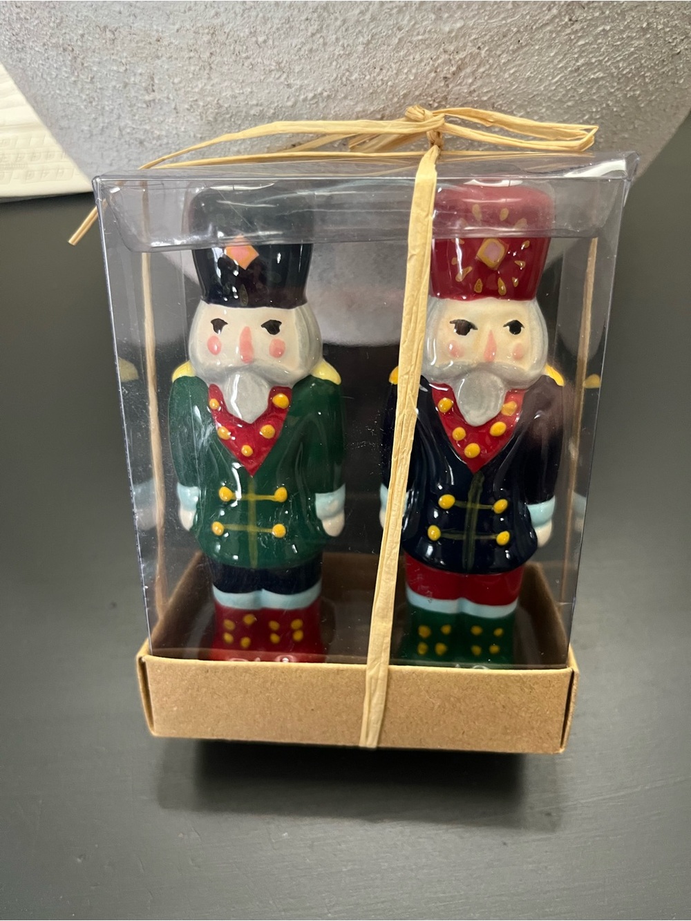 Holiday Nutcracker Salt and Pepper Shaker Set - Green & Black